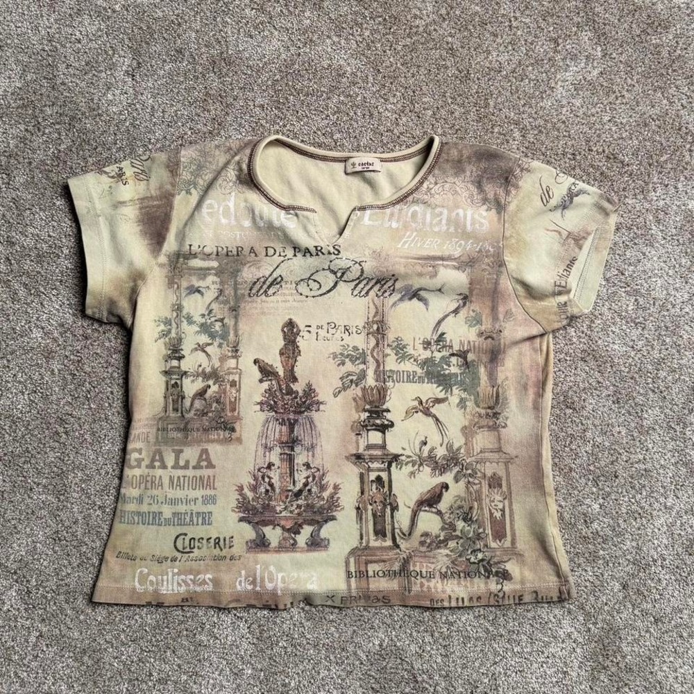 CACTUS LIGHT SAGE "PARIS" RHINESTONE TOP
